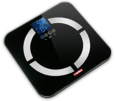 Gima Body Fat Libra, Muskelmasse-Analysator, Fett, Osea und Wasser, Schwarz