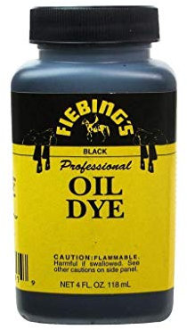 Fiebing's Tinte de aceite profesional negro, Black, 4 Ounces