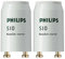 Philips Eco-Klick-Starter, S10, 65W, Glimmstarter, 2er Pack