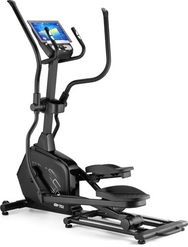 Gymtek XCF6000 Crosstrainer für Zuhause, Ellipsentrainer mit 16-stufigem Widerstand, 17 Programmen, Bluetooth für Kinomap/Fitshow, rutschfeste Trittflächen, Elliptical Trainer bis 135 kg