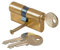 Vachette Cylindre de Serrure Mécanique FIRST pour Porte - Double Entrée 30x90mm - Mécanisme 5 Goupilles Sécurisé - 3 Clés - Installation Facile - Garantie 2 Ans - Finition Laiton