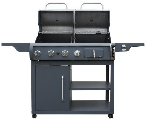 Tepro 3131 Buffalo Barbecue à gaz et Charbon de Bois