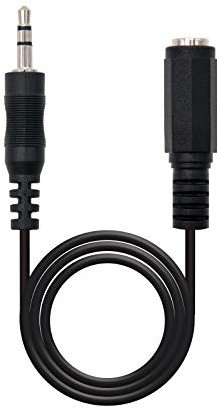 CABLE AUDIO MINIJACK M A MINIJACK H 1.5MT NANOCABLE NEGRO 10.24.0201