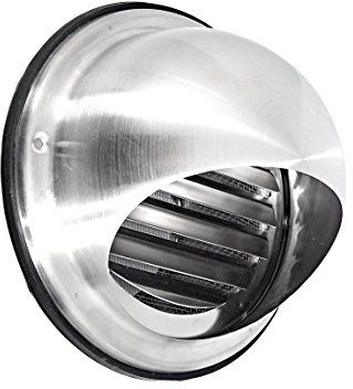 Intelmann Edelstahl Wetterschutzgitter Ø 200 Kugelform + Insektenschutzgitter (100 125 150 200)