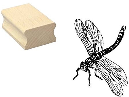 Stempel Holzstempel Motivstempel « LIBELLE » Scrapbooking - Embossing Basteln Insekten