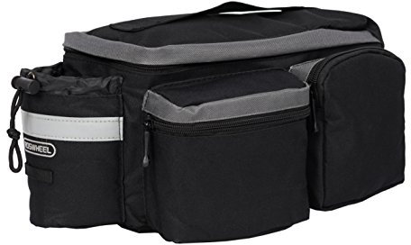 Roswheel 14024 Convertible Bike Bicycle Rear Rack Seat Pannier Trunk Bag with Cup Holder
