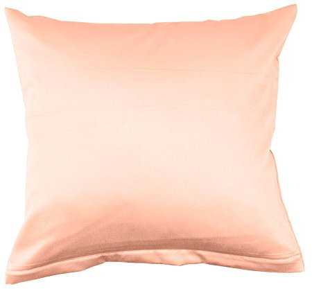 Lorena Uni Classic Mako-Satin Kissen Bezug einfarbig Baumwolle (apricot, 40 cm x 40 cm)