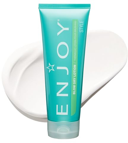 Enjoy Blow Dry Lotion - Volumizing & Thickening Hair Styling Cream - Weightless Body and Shape for Fine Hair - Professional Blowout Prep for Smooth or Full Looks