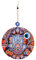 YSN Home Collection Wanddeko Wandschmuck Deko 'Fatimas Hand' Hamsa aus Glas - mit Blauem Auge Nazar Boncuk Talisman