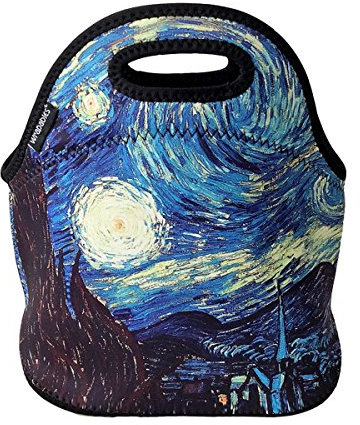 allydrew Lonchera de neopreno aislada con cremallera, noche estrellada