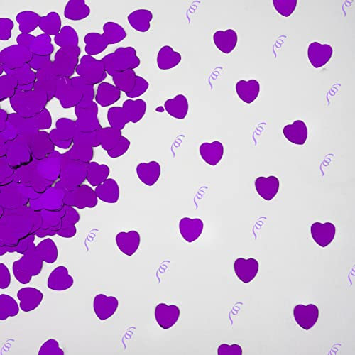 14 Gram Purple Heart Shape Table Scatter Confetti Wedding Favour Anniversary Birthday Mother’s Day Party Decorations