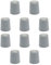 Sossai® 10 x Türstopper NTS | Modell: Bernd | Höhe: 30mm | Ø: 27mm | Farbe: grau | Zum Schrauben (Inkl. Befestigungsmaterial) | Bodenmontage