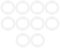 sourcing map 10 Stk. Silikon O-Ring VMQ Dichtungsring 22mm AD 16mm ID 3mm Breite Weiß