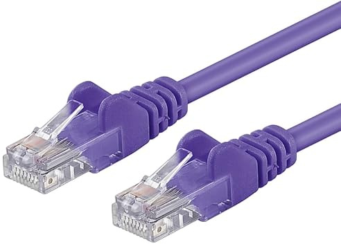 PremiumCord Netzwerkkabel, Ethernet, LAN & Patch Kabel CAT5e, UTP, Schnell flexibel & Robust RJ45 Kabel 1Gbit/S, AWG 26/7, Kupferkabel 100% Cu, Violett, 10m