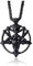 Church Of Satan Siegel von Baphomet Satanic Ziege von Mendes Ziegenkopf Teufel Anhänger Luzifer Halskette, invertierte Pentagramm Amulett Schmuck für Männer Jungen