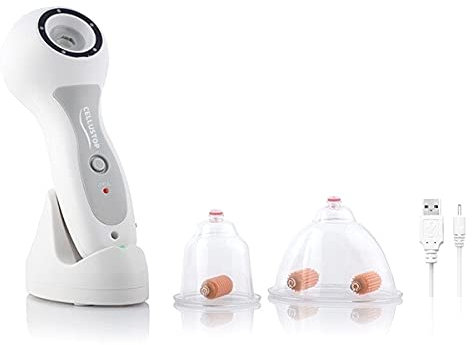 CELLUSTOP - Masseur Anti Cellulite Electrique Infrarouge Aspiration sous Vide Appareil de Massage - USB - Blanc