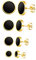 Feilok 4 Paar Edelstahl Herren Ohrstecker Creolen Tunnel Ohrringe für Damen Fakeplug Fake Plug Ohrringe Herren Pierced Earrings gold 6 8 10 12mm Stud Earrings Set