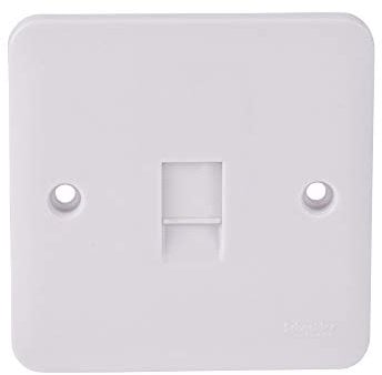 Schneider Electric GGBL7051 Lisse White Moulded (LWM), Perfect for New Developments and Refurbishment Projects, Wiring Devices Concealed Fittings, Matt White, Pack of 10
