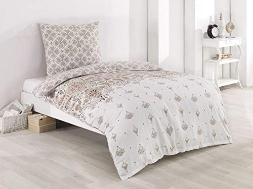 Buymax® Bettwäsche 155x220%100 Baumwolle 2-Teilig Bettbezug - Bettwäsche-Sets 155 x 220cm mit 1 mal Kissenbezug 80x80cm, ÖKO-TEX Renforcé-Bettdeckenbezug Set mit Reißverschluss