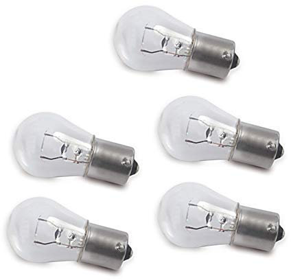 5x 6V Qualitäts Glühlampe Lampe mit E-Zeichen 21W - Ba15s Moped Mofa Motorrad