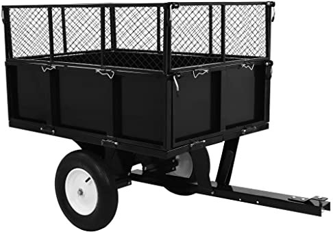 vidaXL - Rimorchio ribaltabile per tosatrice da prato, carico 300 kg
