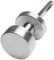 Aqbau® Runder Türknauf drehbar auf Rundrosette, Türknopf edelstahl, Knopfdrücker, Drehknauf tür, Kugelknopf Silber, Rostenfrei für Außen- & Innenbereich Türbeschlag