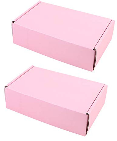 TOYANDONA 10 Stück Rosa Wellpappe Mailer Karton Versandkartons 180X110x50mm Kleine Verpackung Umzugskartons Kraft Mailing Verpackungskoffer für Stoffhosen Kleine Gegenstände