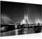 Runa Art Bild Köln Modern Wandbilder Wohnzimmer Schlafzimmer 1 Teilig - Made In Germany - Skyline Schwarz Weiss Flur 602615c