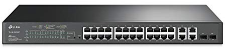 TP-Link TL-SL2428P V4 | 24 Port Fast Ethernet Smart Managed PoE Switch | 24 PoE+ Ports @250W, w/ 4 Gigabit Ports + 2 Combo SFP Slots | Omada SDN Integrated | Limited Lifetime Protection | PoE Recovery