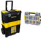 Stanley Stst1-80151 Servante Porte Outils 3 En 1 - Boite À Outils Détachable 45 Cm - Roues 18Cm - Cadenassable (Non-Fourni) & Stst1-70720 Sort master Organiseur Empilable - 10 Compartiments - 2,25L