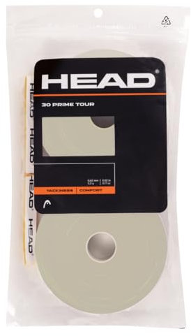 HEAD Unisex-Adult 30 Prime Tour Tennis Griffband, Grau, One Size