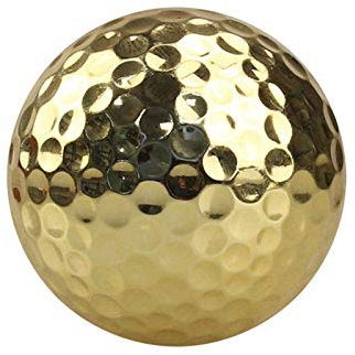 Ardorman 1/6 Stück Goldene Golfbälle, Tragbar Hochwertige Doppelschichtvergoldung Goldene Golfbälle