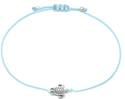 Selfmade Jewelry Armband Damen Schildkröte Handgemachtes Makramee-Armbändchen Größenverstellbar Inkl. Geschenk-Verpackung