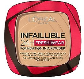 L'Oréal Paris - Fond de Teint Poudre Longue Tenue - Waterproof - Infaillible 24H Fresh Wear - Teinte : Sable Doré (200) - 9 g