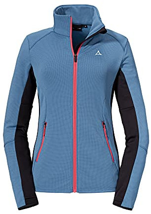 Schöffel Damen Fleece Jacket Lodron L, atmungsaktive Fleecejacke aus 4-Wege-Stretch, Funktionsjacke mit Body-Mapping Technologie und Original ÖSV Logos, daisy blue, 40