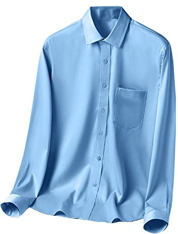 Generic Chemises Carreaux Hommes Revers, Chemise Homme Manche Longue Vintage Chemise Homme Col Montant Chemise Imprimée Rétro Pas Cher Blouse Tops Casual Grande Taille