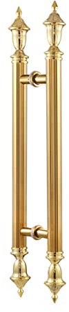 Schrankgriffe Euro-Türgriff für Den Innenbereich, Push-Pull-Türgriff/Haustürgriff/Glasgriffe, Edelstahl-Scheunentor-Holz-Türgriffe (Color : Gold, Size : 150cm(59)*100cm)