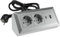 ChiliTec Ciabatta elettrica angolare a 2 prese, USB A, USB-C PD, con cavo da 1,5 m, presa multipla per cucina, ufficio, officina, argento, grigio