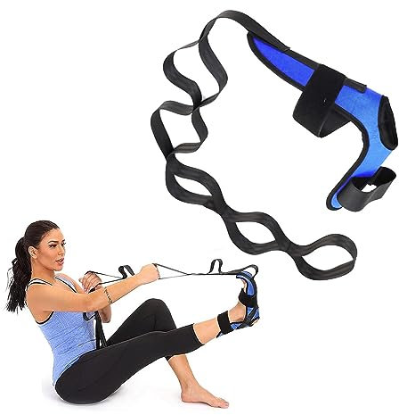 AWAVM Yoga Stretching Strap, Knöchel Assist Stretcher, Fitness Bein Stretcher Yoga Gürtel (7 Loops)