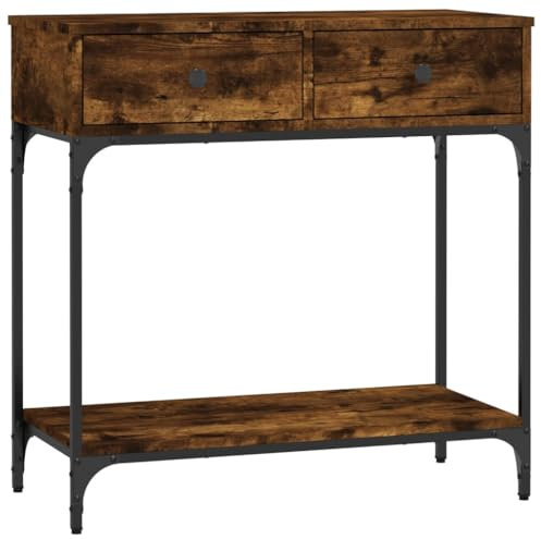 vidaXL Konsolentisch Räuchereiche 75x34,5x75 cm Holzwerkstoff