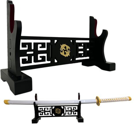 katana holder samurai sword display stand Rack Wand Wakizashi Velvet Padded zoro sword Cosplay Demon Slayer Weapon Display Stand 1 Tier