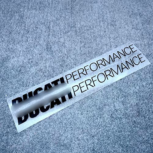 Per Ducati PERFORMANCE CORSE Un Set Di Adesivi Riflettenti In Vinile Per Moto Adesivi Per Pedali Laterali Serbatoio Carburante Carena Racing Logo Accessori ( Color : Bright black 1 , Size : 20cm )