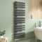 EMKE Sèche Serviettes à Eau Chaude Tube Ovale,143x40cm,Radiateur de Salle de Bains à Tube Ovale,Porte-Serviettes pour Le Chauffage de la Salle de Bain, Chauffage de l'eau Chaude,510W,Anthracite