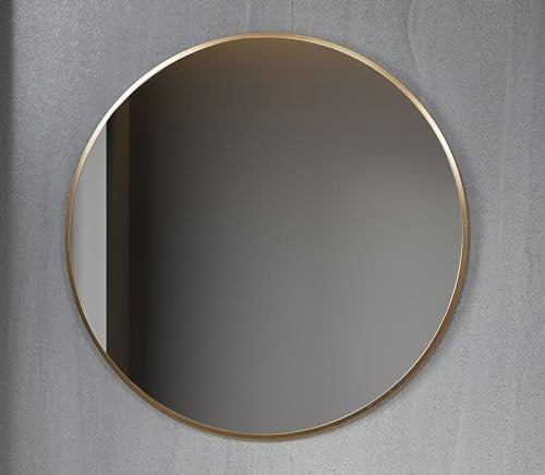 Spiegel rund 80 cm mit Goldrahmen