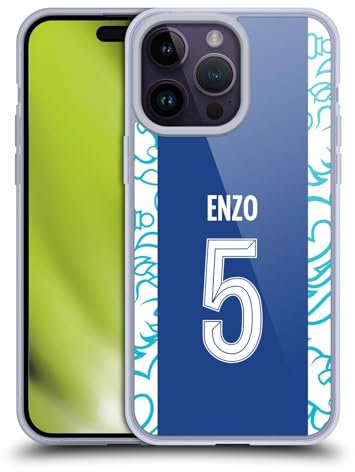 Head Case Designs Offizielle Chelsea Football Club Enzo Fernández 2022/23 Spieler Home Kit Softgelhülle Kompatibel Mit Apple iPhone 14 Pro Max Und Kompatibel Mit Magsafe Zubehör