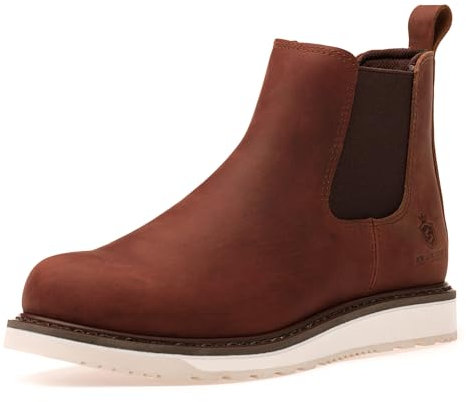 SL-Saint hecho a mano del dedo del pie suave botas Chelsea para hombres zapatos clásicos (Marrón, Adulto, Hombre, 39, Números, Sistema tallas calzado EU, Ancho)