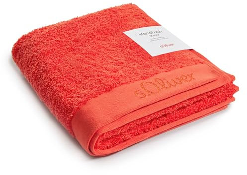 s.Oliver Handtuch 50x100 cm - 100% Baumwolle, 600 g/m², weich & saugstark, Handtücher rot