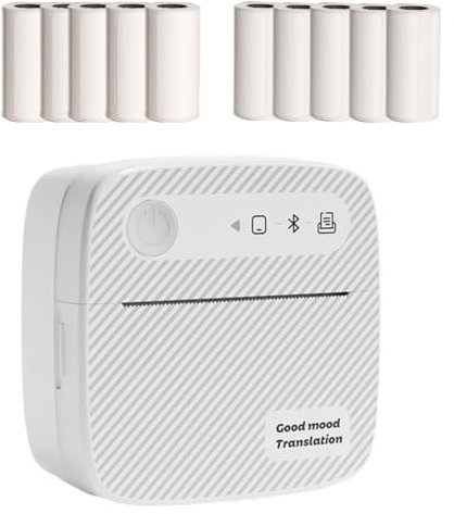 MiOYOOW Label Maker Machine, 200DPI Cordless Thermal Printer with 13 Languages, 1200mAh, Versatile App, Inkless Labeler for Jars Clothes Study Home Office Retail