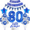 deko 80. Geburtstag Dekoration,Blau Tortendeko Geburtstag 80 Jahre mann Party Deko 80 frauen mann,luftballons 80. frauen,Blau Geburtstagsdeko 80 Jahre Männer ballon