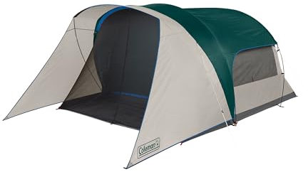 Coleman 4 Personen Hütte Campingzelt mit Sichtschutz Zimmer Evergreen